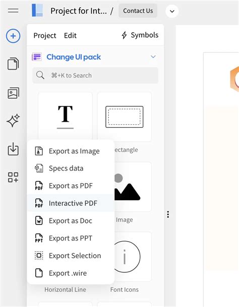 Export Wireframes as Interactive PDFs with Clickable Navigation
