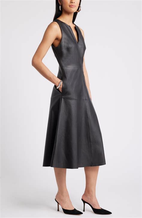 Nordstrom A-Line Leather Dress | Nordstromrack