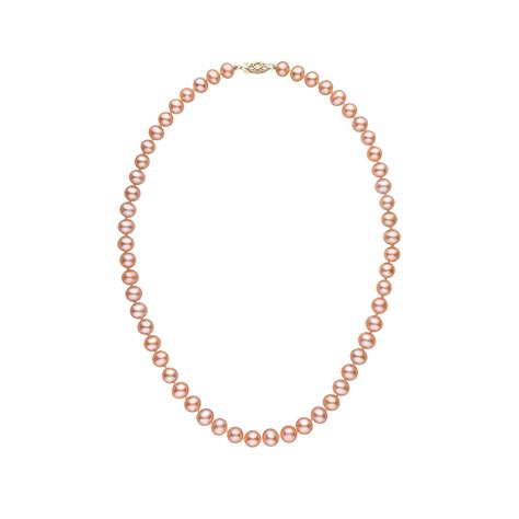 6.5-7.0 mm 16 Inch AA+ Pink to Peach Freshwater Pearl Necklace – Pearl ...