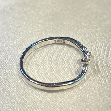 Buy Silver Promise Ring for Women, Dainty CZ Engagement Ring, Handmade ...