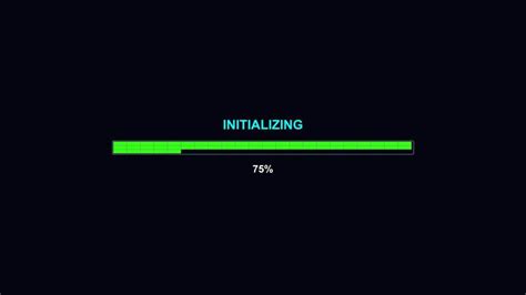 Modern progress bar animation displaying a loading sequence with a ...