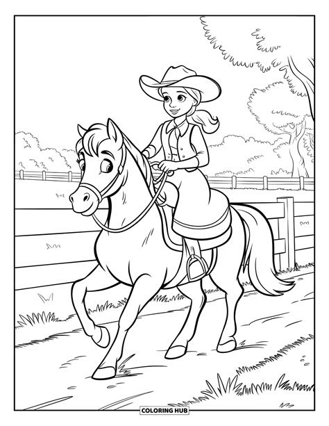 85+ Coloriages de cow-girls pour enfants et adultes (Gratuits)
