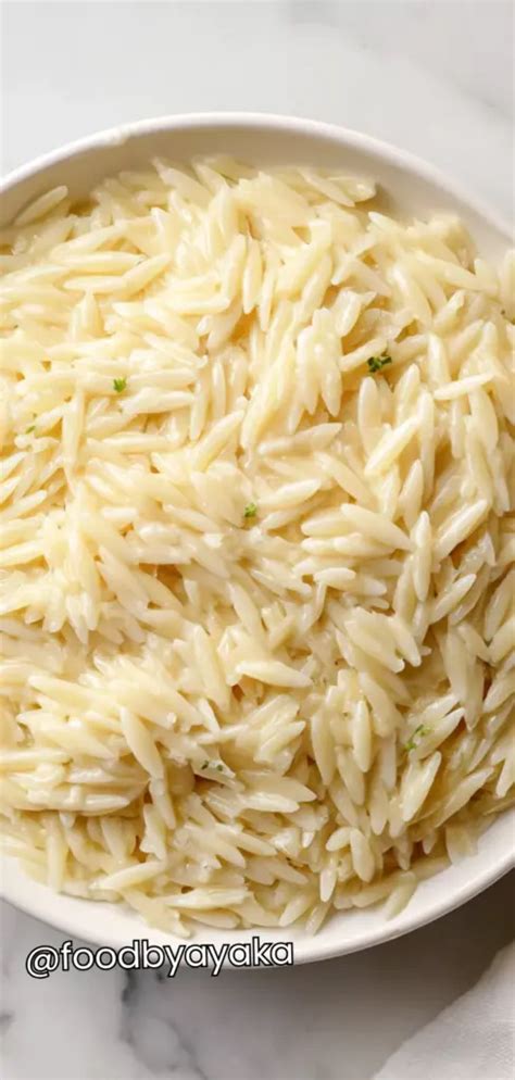 Creamy Garlic Parmesan Orzo Recipe