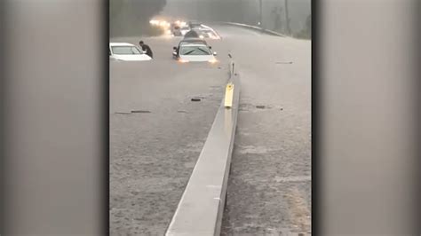High flood waters force Saw Mill River Parkway closure during morning ...