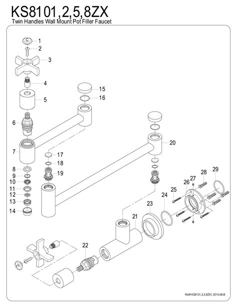 WALL MOUNT POT FILLER KITCHEN FAUCET in OIL RUBBED BRONZE - KFKS8105ZX ...