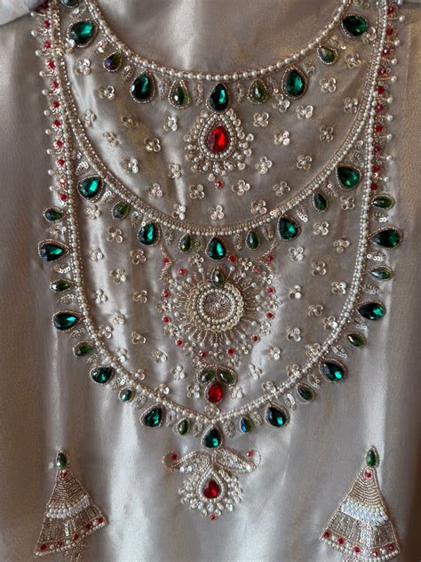 Pearl & Jewel Embellished Luxury Suit – Aisha Creations