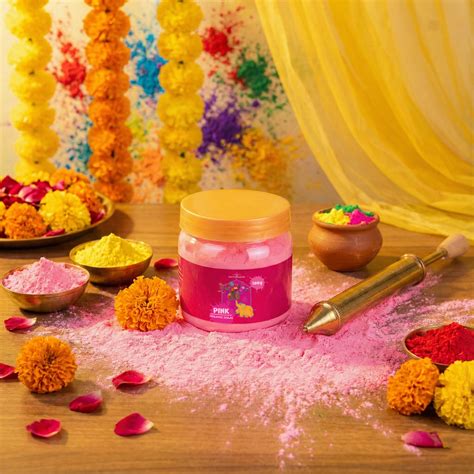 Pink Organic Gulal 100 g Gifting Jar – ServDharm