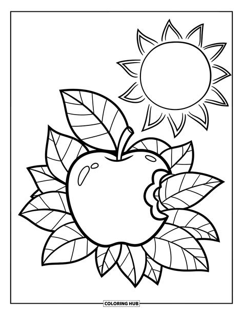 65+ Apple Coloring Pages for Kids & Adults (Free)