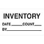 "Inventory Date Count By" Labels, Black/White, 5" x 3", 500/Roll ...