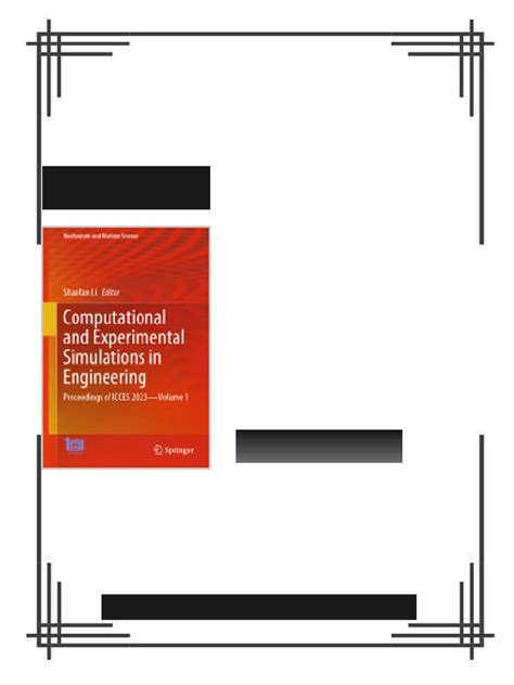 Computational and Experimental Simulations in Engineering: Proceedings ...