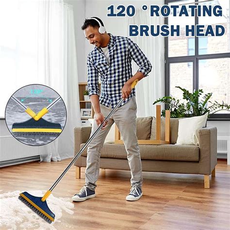 MOSHTU Toilet Cleaning Brush with Wiper Tiles Cleaning Bathroom Brush ...