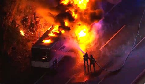 NJ Transit bus fire causes huge backups on N.J. Turnpike - nj.com