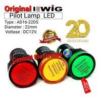 Jual PILOT LAMP LED AD16-22DS 22mm DC12V EWIG PREMIUM. - Hijau muda ...