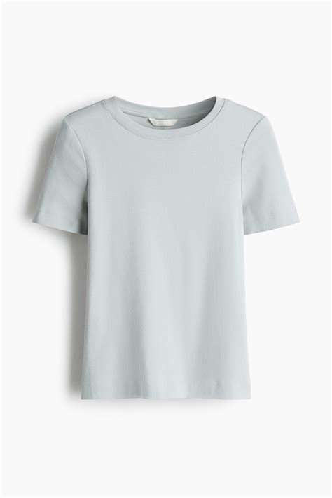 Women's Light dusty grey Cotton T-shirt | H&M IN