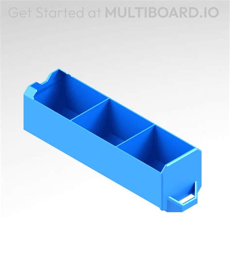 1x1x3 LU - Grid Divided - MultiBin Simple Drawer - 3D model by ...