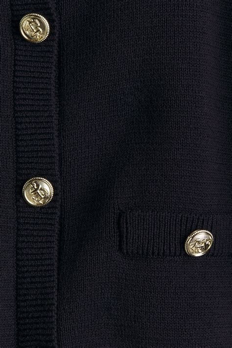 Navy blue Fine-Knit Cardigan for kids | H&M CA