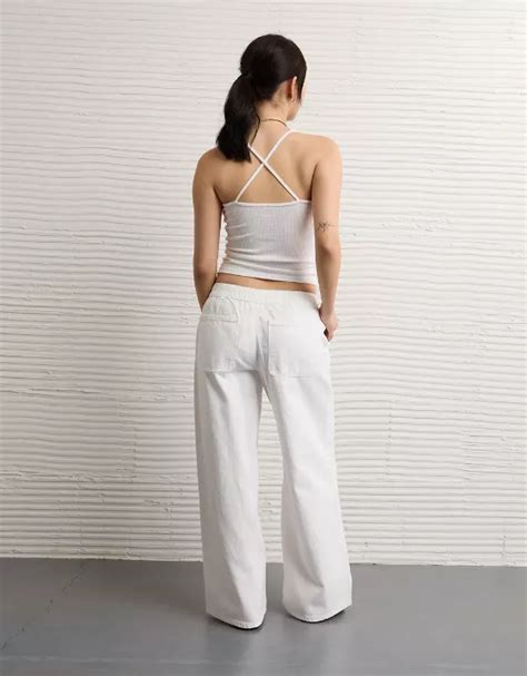 AE Dreamy Drape Strigid Low-Rise Baggy Ultra-Wide Leg Jean | American Eagle