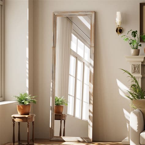 Easy4Home 65"x22" Wooden Full Length Mirror Rectangle Floor Mirror Wall ...