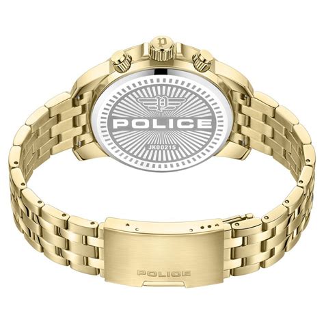 Buy Online Police Multifunction Black Dial Golden Metal Strap Watch For ...