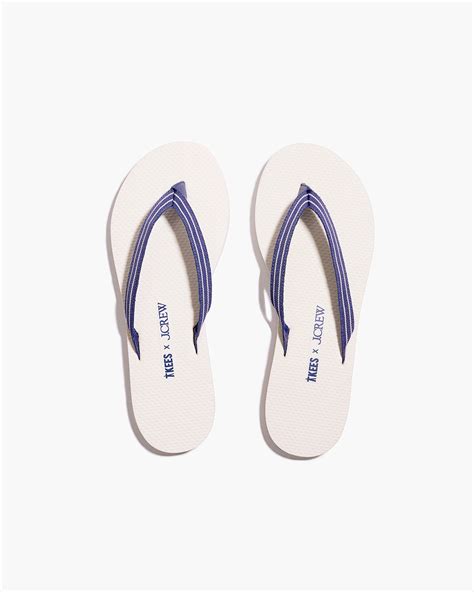 TKEES x J.CREW Sandal in Snow White | Flip-Flops | Women's Footwear