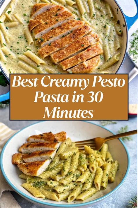 Creamy Pesto Sauce Pasta Easy One Pot Dinner Recipe