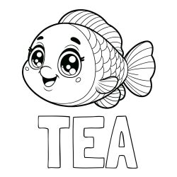 POBARVANA pobarvanka - Pobarvanka prisrčne ribe (Lili, 3 let)