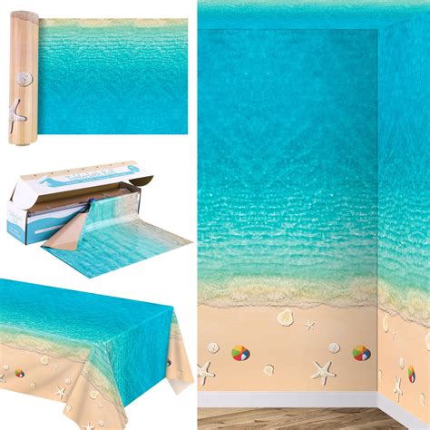 100 Ft X 54 Inch Tablecloth Roll With Cutter Box Disposable Plastic Table Cover For Farm Wedding ...