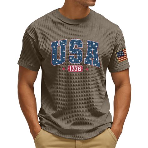 ASDFVBKG Men American Flag Shirt Vintage American Flag Graphic ...