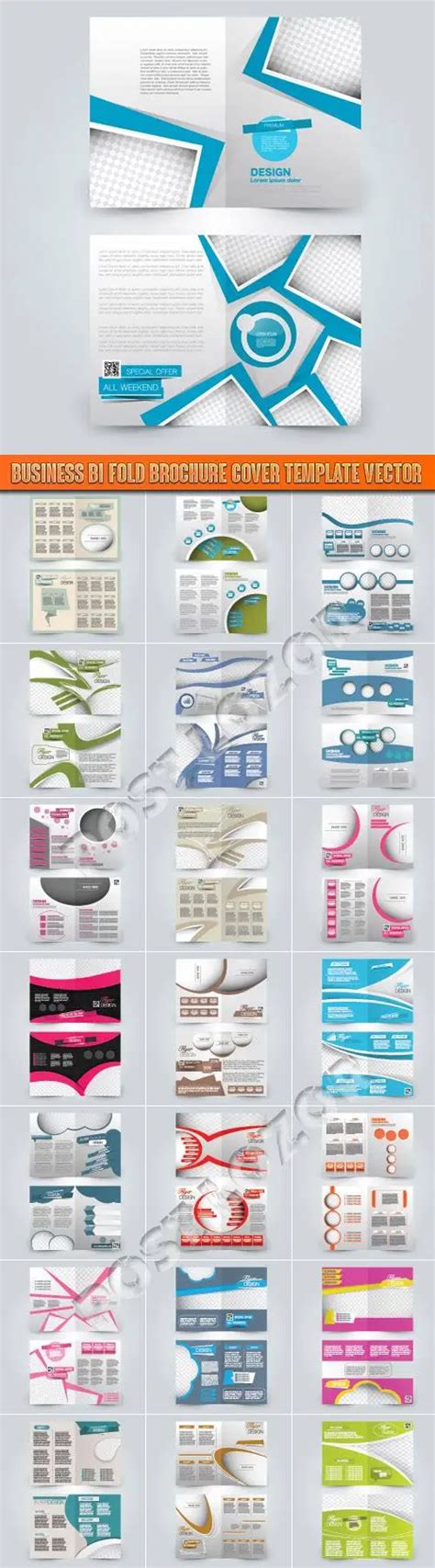 Business bi fold brochure cover template vector / AvaxHome