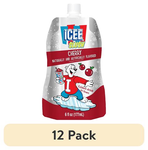 (12 pack) Icee Slush Cherry Freeze & Squeeze Drink Pouch, 6 fl oz ...