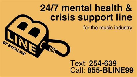 Backline Launches 24/7 Music Industry Mental Health and Crisis Support ...