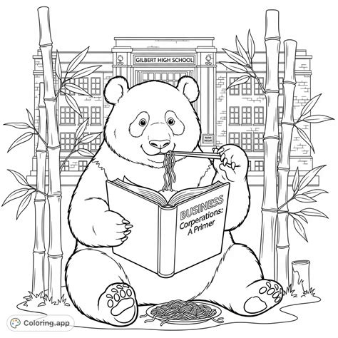 Studious Panda at Gilbert High - Coloring.app