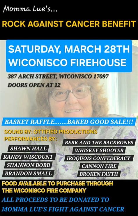 Momma Lou’s Rock Against Cancer Benefit Show, Wiconisco Fire Co, 28 ...
