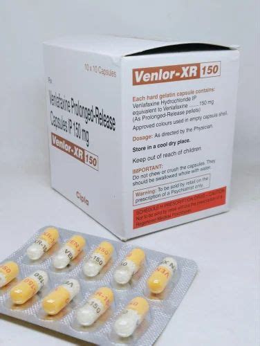 37.5mg Venlor Xr Venlafaxine Capsule at ₹ 80/strip | Effexor in Nagpur ...