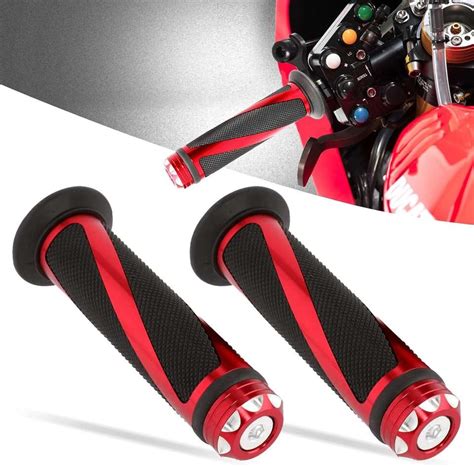 GONAMA Universal 7/8"(22mm) CNC Motorcycle Handlebar Grips with Bar End ...