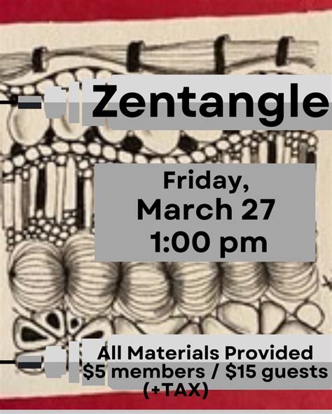 SVSC: Zentangle Drawing Class – Carnation Chamber of Commerce
