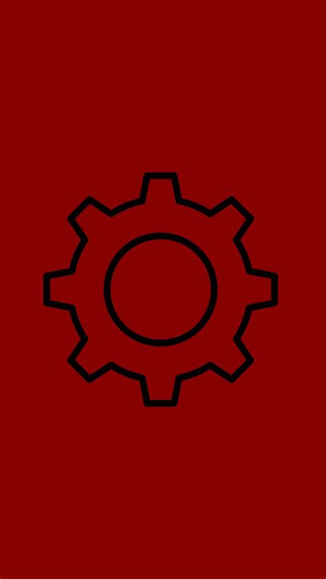 Config/Settings Icon - Red Gear Symbol