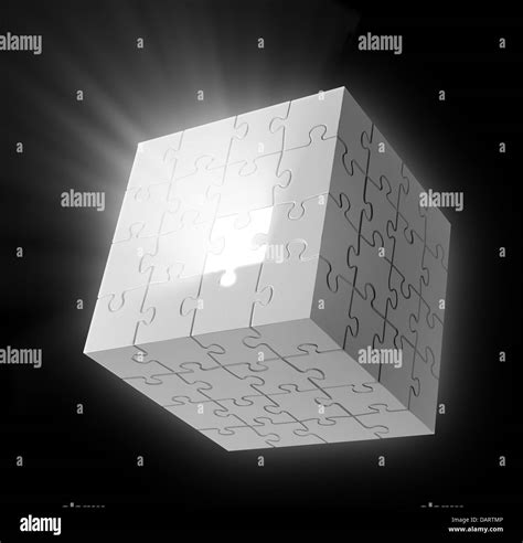 Cube shaped object Black and White Stock Photos & Images - Alamy