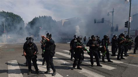 Police allege LA protesters threw concrete, fireworks at officers - ABC30 Fresno