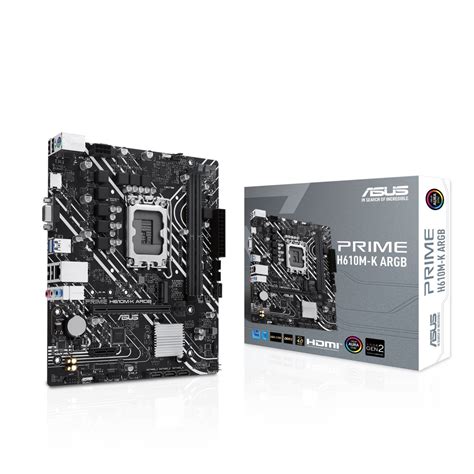 MB ASUS PRIME H610M-K ARGB (Intel.1700. DDR5. mATX) kaufen bei Hood.de ...