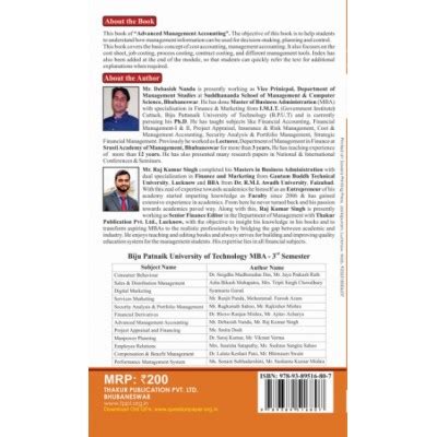 Advanced Management Accounting MBA Third sem third semester 3rd ...