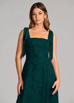 Azazie Debra Pine Floral Burnout Bridesmaid Dresses | Azazie UK