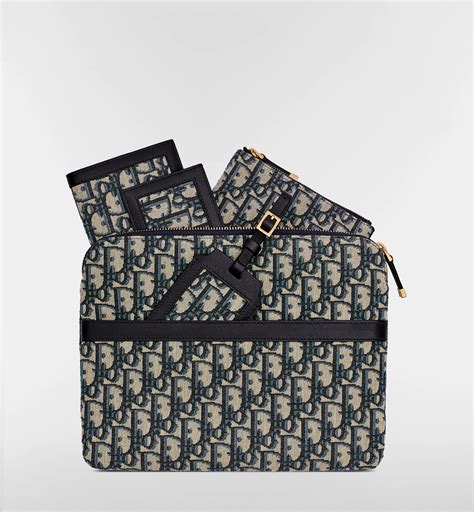 DiorTravel - Travel Kit Blue Dior Oblique Jacquard | DIOR