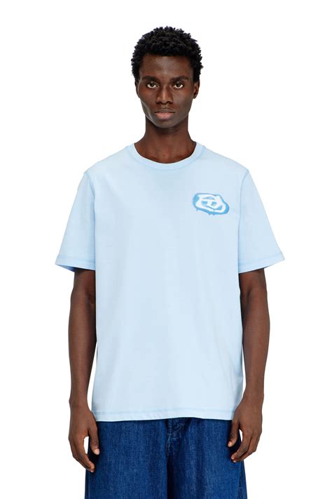 Men's T-shirt with contrasting stitching | Blue | Diesel