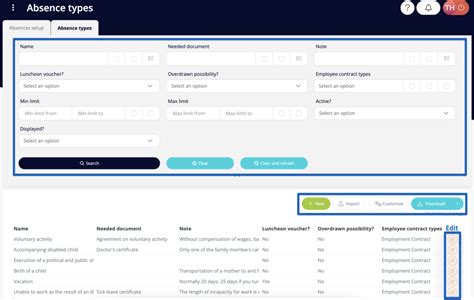 Absences: Set Up Absence Types Details | Flowis