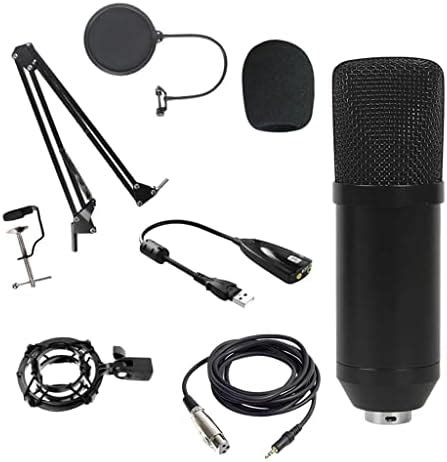 SHOPORA Condenser Microphone Kit for Studio Recording Black A with ...