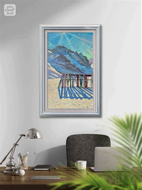 Winter is coming, Ski lovers. Oil on canvas Painting by Victoria ...