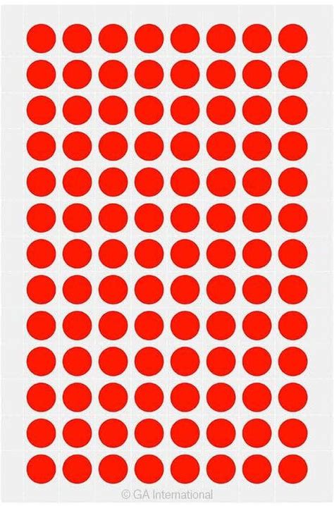 SEHGAL STORE 0.5 inch Red Color-Coded Round Dot Stickers 12mm, Bright ...