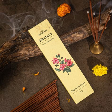 Hibiscus Divine Incense Sticks | Fragrance : Sandalwood | Pack of 21 ...