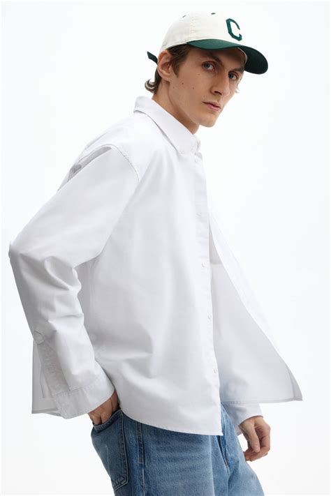 Relaxed Fit Oxford shirt - White - Men | H&M IN